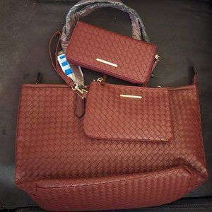 Time and Tru Tote, Wristlet-Pouch Crossbody, and Zip-Around Wallet Set